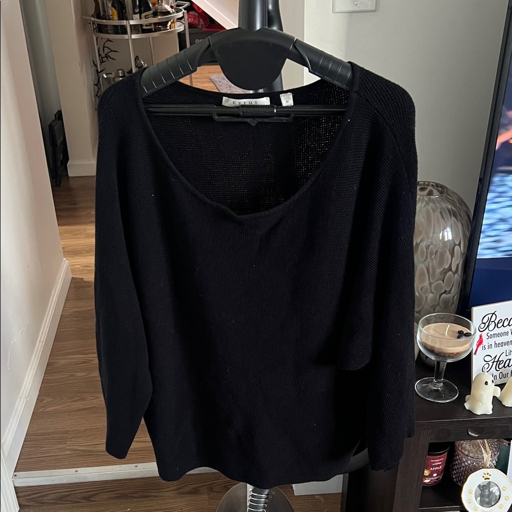 Cyrus Black Women's Scoop Neck Sweater